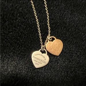 Sold Return to Tiffany’s mini rubedo & 925 heart necklace